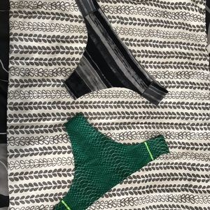 2 pair of under armor thongs.